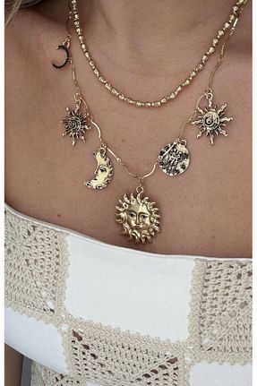 گردنبند استیل ( فولاد ) زرد زنانه استیل (فولاد) HND collection - کد 940559903