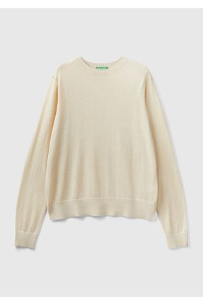 پلیور بژ زنانه ساده United Colors of Benetton - کد 780922145