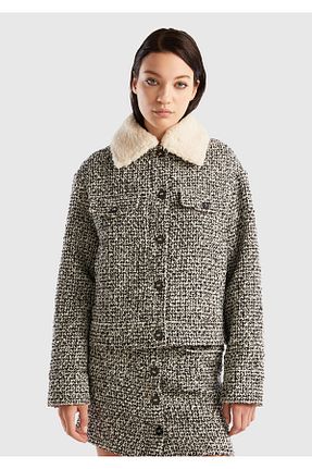 کاپشن قهوه ای زنانه رگولار United Colors of Benetton - کد 804556083