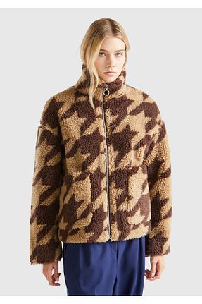 کاپشن قهوه ای زنانه رگولار United Colors of Benetton - کد 763115588