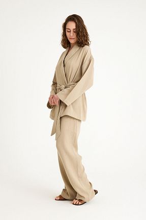 ست بالاتنه و پائین تنه مشکی زنانه بافتنی Miespiga - کد 939972298