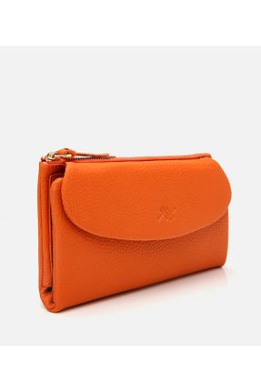 کیف پول نارنجی زنانه سایز متوسط Hotiç - کد 940592883
