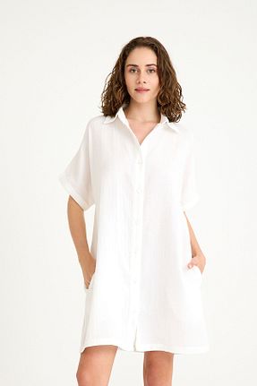لباس ساحلی نباتی زنانه پنبه ای Miespiga - کد 940003134