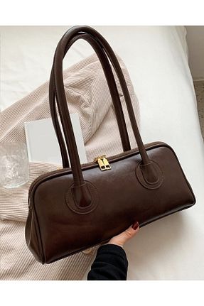 کیف دوشی قهوه ای زنانه چرم مصنوعی OEM - کد 930726839