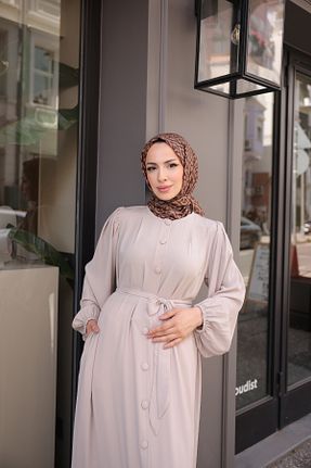 کلاه و ابایا بژ زنانه پنبه پلی استر KADEEM - کد 886713964
