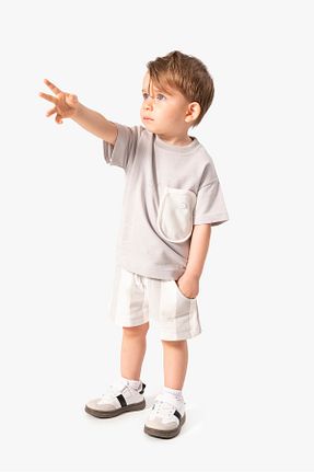 ست نوزادی طوسی بچه گانه پنبه ای Jikko Baby - کد 923700167