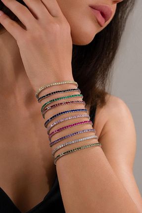 دستبند نقره رنگی زنانه 925 عیار Tmt Silver - کد 940581938