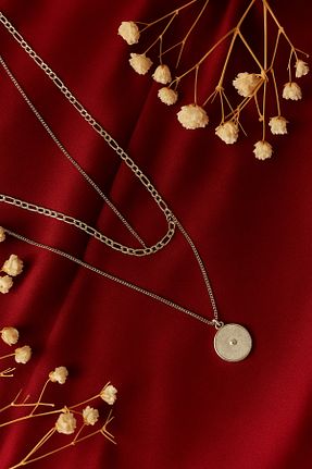 گردنبند جواهر متالیک زنانه روکش نقره Star and Power - کد 937530663
