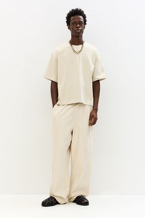 تیشرت نباتی مردانه Boxy Pull & Bear - کد 940582495