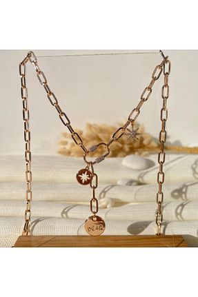 گردنبند استیل ( فولاد ) زرد زنانه استیل (فولاد) See Shine Accessory - کد 940596166