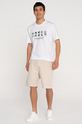 شلوارک و برمودا سفید مردانه جین Jack & Jones - کد 931887849