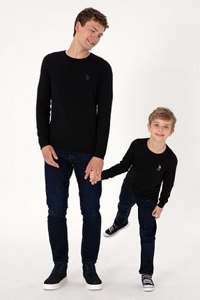 پلیور مشکی بچه گانه ساده U.S. Polo Assn. - کد 884837214
