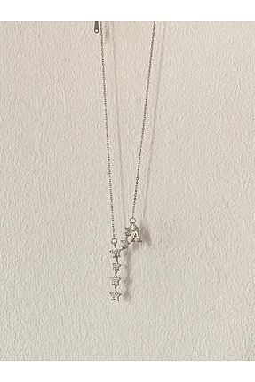 گردنبند استیل ( فولاد ) متالیک زنانه استیل (فولاد) bijoux uniques - کد 940593687
