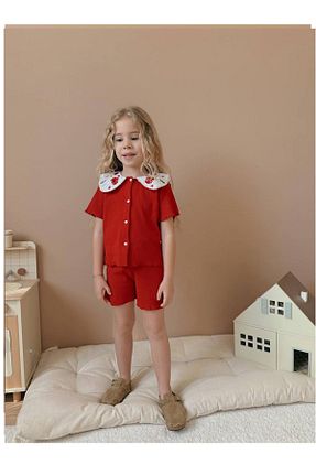 ست بالاتنه و پائین تنه قرمز بچه گانه بافتنی My Kids Wear - کد 940777781