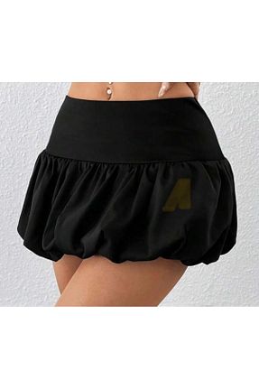 دامن مشکی زنانه مخلوط کتان BAİA COLLECTION - کد 938780378