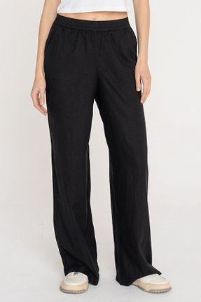 شلوار مشکی زنانه مخلوط کتان Jack & Jones - کد 818379150