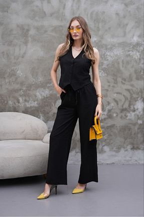 ست بالاتنه و پائین تنه مشکی زنانه بافتنی Stil Sepeti - کد 940624479