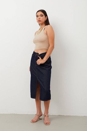 دامن سرمه ای زنانه جین BANNY JEANS - کد 771489776