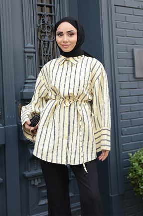 پیراهن حجاب زرد زنانه رگولار LOCCO - کد 940623873