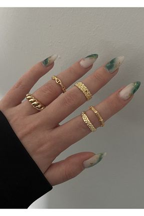 انگشتر جواهر طلائی زنانه پوشش لاکی KİLİGİSTANBUL - کد 249734281