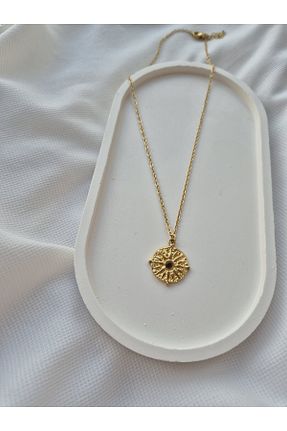 گردنبند استیل ( فولاد ) زرد زنانه استیل (فولاد) Panelya - کد 940655671