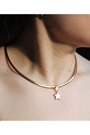 گردنبند استیل ( فولاد ) زرد استیل ضد زنگ TEDDY JEWELLRY - کد 936239056