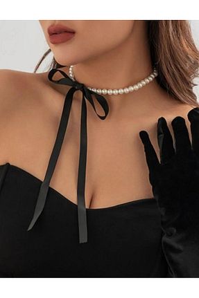 گردنبند مروارید سفید نقره TUHAM AKSESUAR - کد 940701060