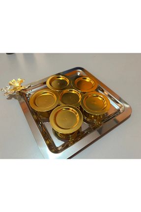 کاسه و بشقاب دکوراتیو طلائی MGEStore - کد 898061101