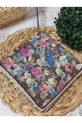 شال قهوه ای زنانه پنبه ای Aydmr Aksesuar - کد 940065012