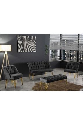 ست مبلمان چای خوری مشکی Ecem Life - کد 240734774