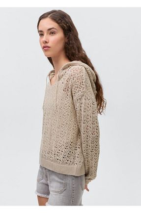 پلیور بژ زنانه Ajurlu MANGO Teen - کد 898627552