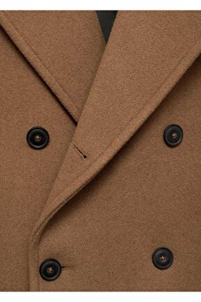 پالتو پشمی نارنجی مردانه پارچه ای MANGO Man - کد 884979346