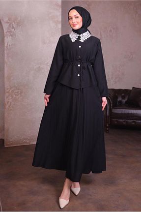ست بالاتنه و پائین تنه حجاب مشکی زنانه رگولار TRENDTESETTÜR - کد 938969006