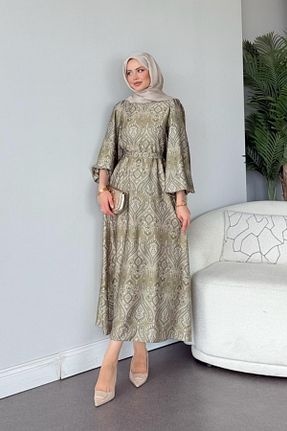 لباس حجاب خاکی زنانه رگولار Şulemoda Giyim - کد 938968961