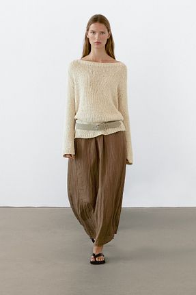 دامن زرد زنانه پلی استر Massimo Dutti - کد 936559660
