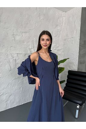 لباس سرمه ای زنانه بافتنی Elif Özbey Butik - کد 939017173