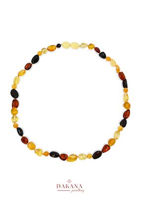 گردنبند جواهر نارنجی بچه گانه سنگ طبیعی DAKANA JEWELLERY - کد 939019564
