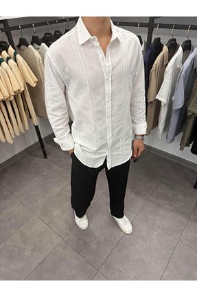 پیراهن سفید مردانه رگولار Butik - کد 939030893
