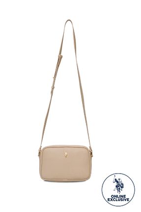 کیف پستچی بژ زنانه چرم مصنوعی U.S. Polo Assn. - کد 936551731