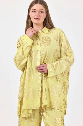 ست بالاتنه و پائین تنه زرد زنانه بافتنی SUMEF - کد 939040320