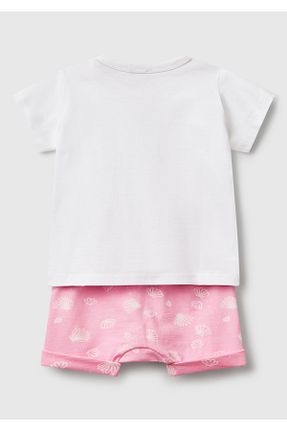 بادی و سرهمی نوزادی سفید بچه گانه United Colors of Benetton - کد 939060239