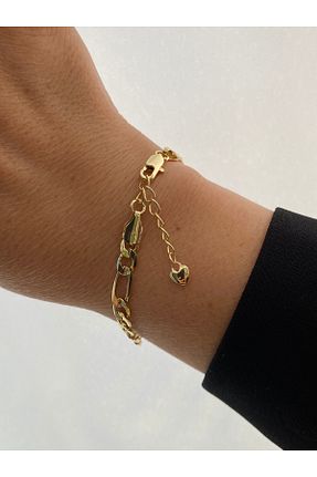 دستبند استیل (فولاد) زرد زنانه استیل (فولاد) kurukafagift - کد 939061867
