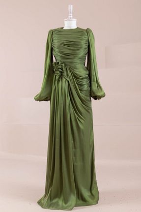 لباس مجلسی حجاب رنگی زنانه یقه دوچرخه Hennin - کد 939044929