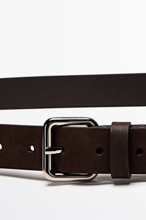 کمربند قهوه ای زنانه چرم خالص Massimo Dutti - کد 939084577