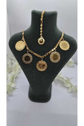 ست استیل زرد روکش طلا michelle takı zerafetin yeni adresi - کد 939095093