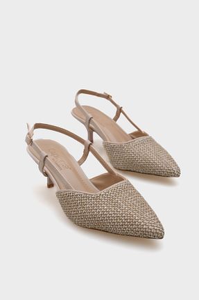کفش پاشنه بلند کلاسیک بژ زنانه حصیر Capone Outfitters - کد 939115720