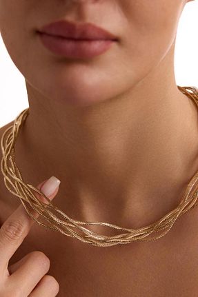 گردنبند طلا زرد زنانه 14 عیار Bayar Gold - کد 939111614