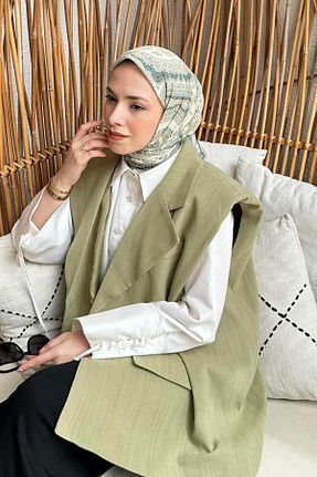 روسری بژ پلی استر lamelif - کد 939115382