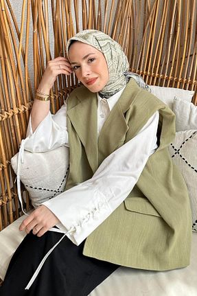 روسری سبز پلی استر lamelif - کد 939132287