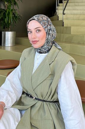 روسری سبز پلی استر lamelif - کد 939120589